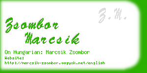 zsombor marcsik business card